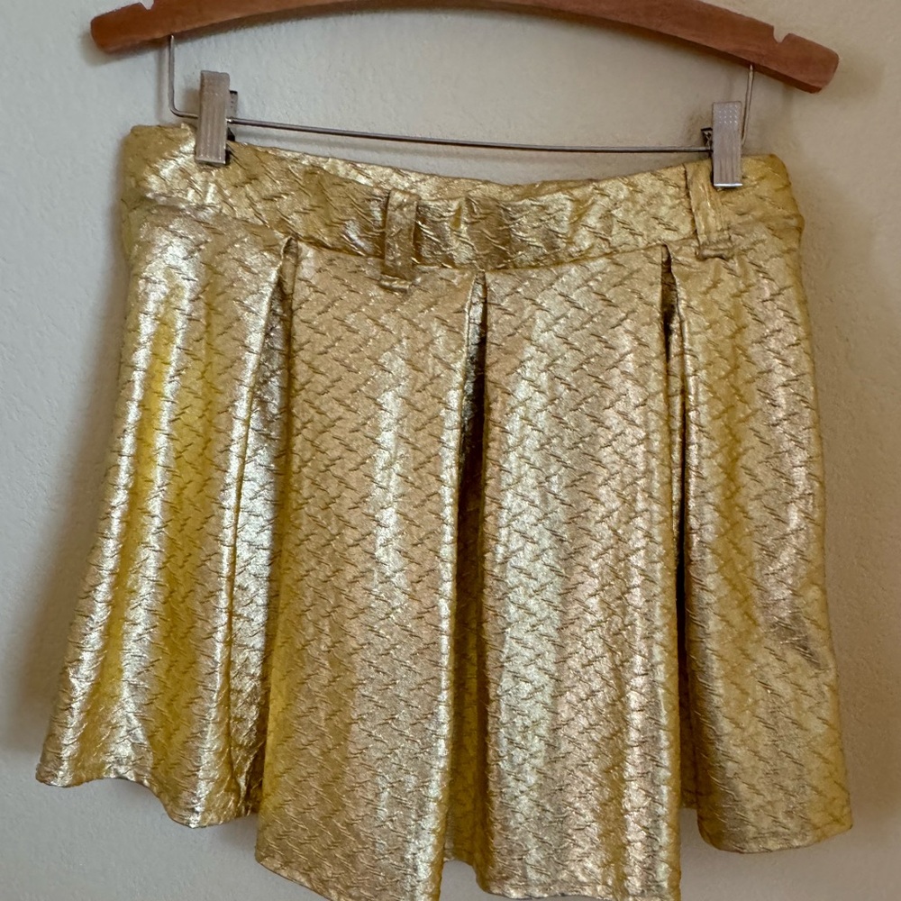 Lularoe Elegant Madison Super Cute Gold Twirly Skirt Size XL EUC - Picture 1 of 4